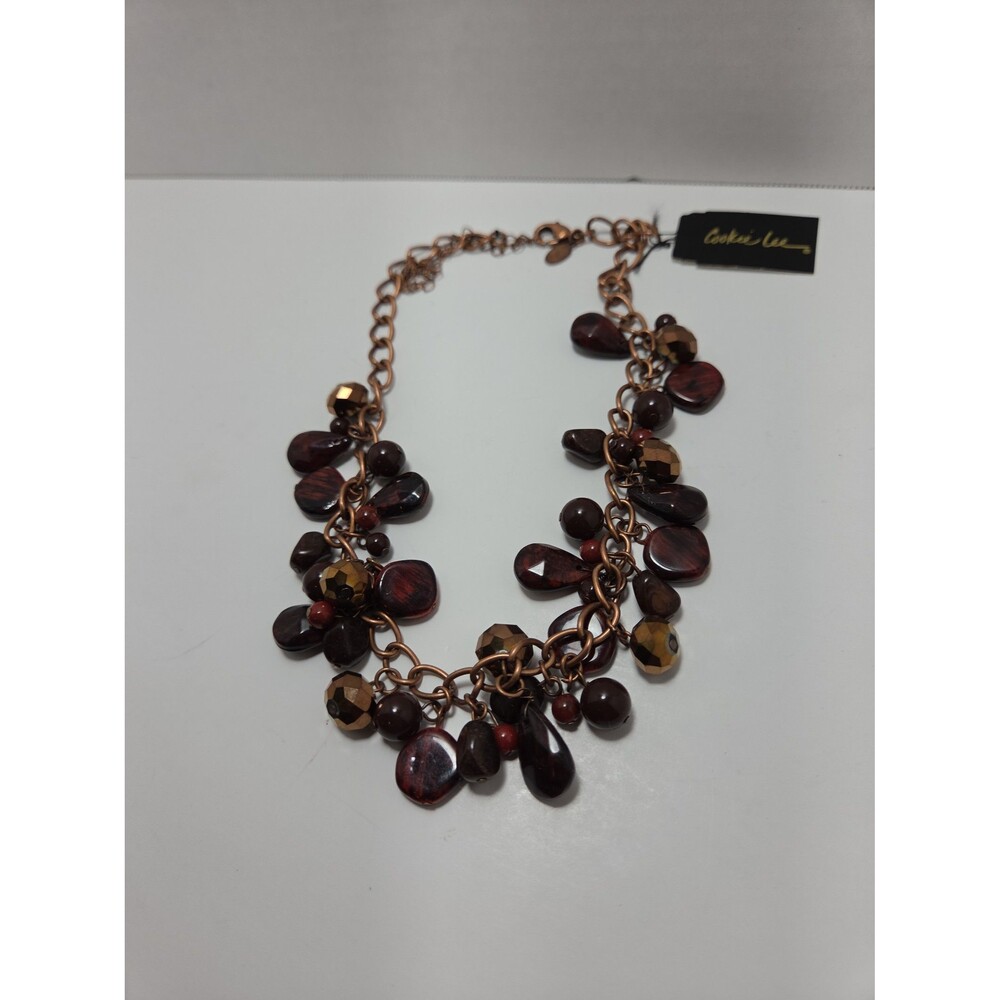Brown/red Beaded  Necklace